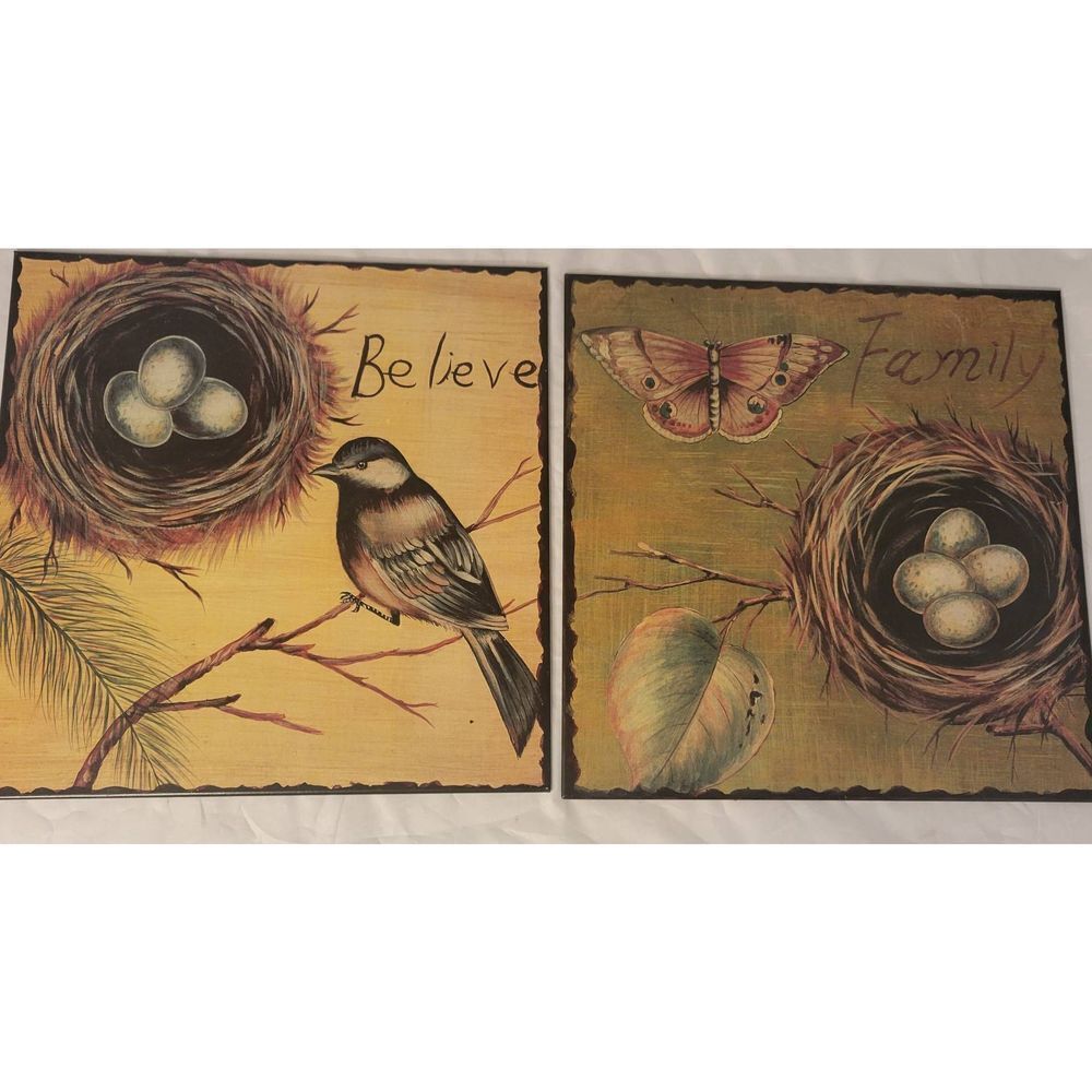 Vintage Metal Home Accents Michael's Wall Plaques Decor Signs Set of 2 Believe